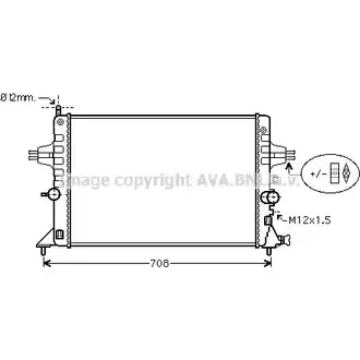 Радиатор охлаждения двигателя AVA QUALITY COOLING Q Q1E55 OLA2440 2026416 4045385186518