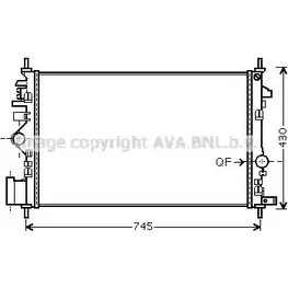 Радиатор охлаждения двигателя AVA QUALITY COOLING IH RT3UB 4045385181551 OLA2474 2026427