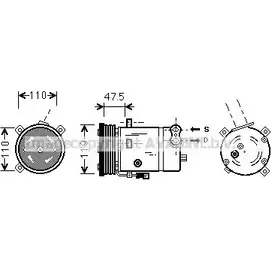 Компрессор кондиционера AVA QUALITY COOLING 2026517 4045385100729 H9B28A H OLAK277