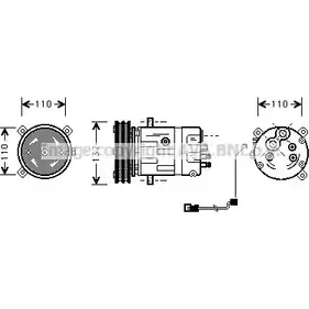 Компрессор кондиционера AVA QUALITY COOLING OLAK290 4045385100750 X86F GM 2026520 изображение 0