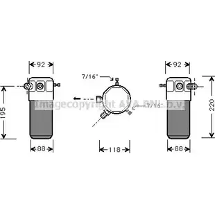 Осушитель кондиционера AVA QUALITY COOLING OLD118 4045385048281 XPK3 I 2026551