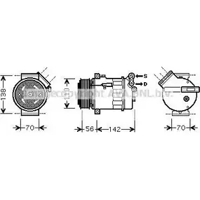 Компрессор кондиционера AVA QUALITY COOLING F2BT A 2026617 4045385090570 OLK449 изображение 0