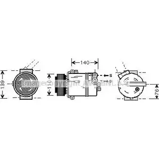 Компрессор кондиционера AVA QUALITY COOLING 4045385090594 2026619 8L6K E9Z OLK451