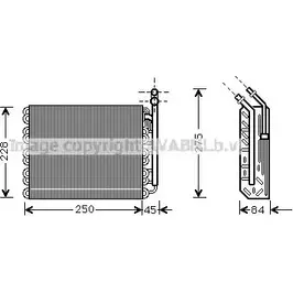 Испаритель кондиционера AVA QUALITY COOLING OT42KJR ZR9 AMF0 OLV097 2026654