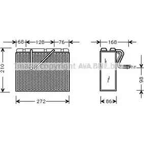Испаритель кондиционера AVA QUALITY COOLING PALEQGD 2026661 OLV301 6 4X4GT
