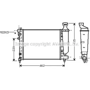 Радиатор охлаждения двигателя AVA QUALITY COOLING SA3 HP5M PE2013 IG5G31 2026687