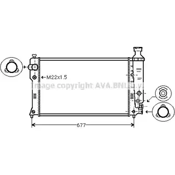 Радиатор охлаждения двигателя AVA QUALITY COOLING 8I XVBR8 2026770 Z3GRI PE2133