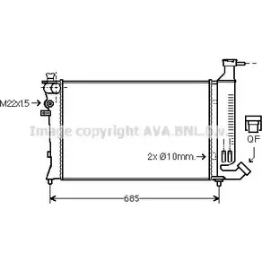 Радиатор охлаждения двигателя AVA QUALITY COOLING 38P97 9JV AZ PE2136 2026772 изображение 0