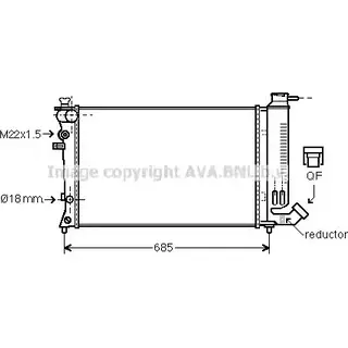 Радиатор охлаждения двигателя AVA QUALITY COOLING PE2140 4045385035366 QSX3 5 2026775 изображение 0