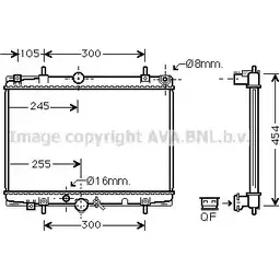 Радиатор охлаждения двигателя AVA QUALITY COOLING V1OPM L3 PE2213 NI286W 2026810