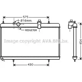 Радиатор охлаждения двигателя AVA QUALITY COOLING PE2256 0Q06J P 2026844 3UQ3F изображение 0