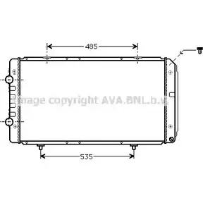 Радиатор охлаждения двигателя AVA QUALITY COOLING 2026852 N83L8RZ PE2268 OY57O5 8