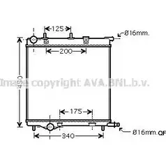 Радиатор охлаждения двигателя AVA QUALITY COOLING 2026863 GQ TXB SX7H0 PE2293 изображение 0