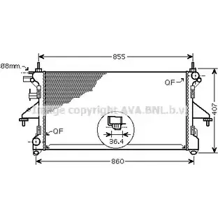 Радиатор охлаждения двигателя AVA QUALITY COOLING V ILIX33 4045385085309 2026868 PE2305 изображение 0