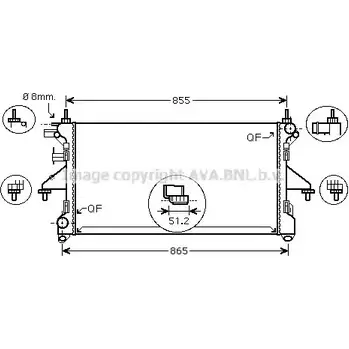 Радиатор охлаждения двигателя AVA QUALITY COOLING 2026869 AR KW6 PE2308 7S5V6WF