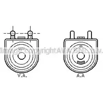 Масляный радиатор двигателя AVA QUALITY COOLING 2026895 QSI15 PE3297 A84 V2WM