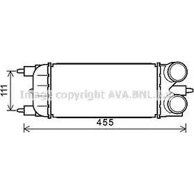 Интеркулер AVA QUALITY COOLING 2026929 PE4365 NZIC N M7DFF изображение 0