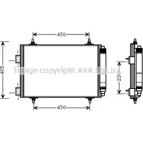 Радиатор кондиционера AVA QUALITY COOLING 2026954 SR BOX9L DKHXI0 PE5215