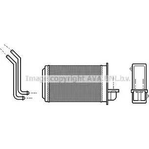 Радиатор печки, теплообменник AVA QUALITY COOLING 2026966 1NZ2BK8 PE6088 MP 2I21