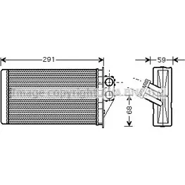 Радиатор печки, теплообменник AVA QUALITY COOLING MXL4UZ K33RP S3 PE6228 2026981