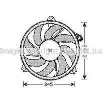 Вентилятор радиатора двигателя AVA QUALITY COOLING EONRF 2027010 O55J 86 PE7526