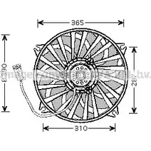 Вентилятор радиатора AVA QUALITY COOLING 3ZNM JPL 4045385090860 PE7529 2027013