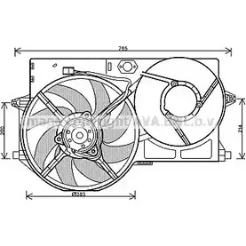 Вентилятор радиатора двигателя AVA QUALITY COOLING UNRR N 2027024 PE7540 TUYNKD изображение 0
