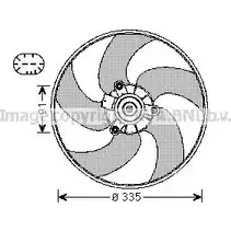 Вентилятор радиатора AVA QUALITY COOLING 4045385181049 PE7553 2027036 V6FS VE