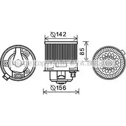 Моторчик вентилятора печки AVA QUALITY COOLING PE8371 2027043 4045385191505 V 859WP изображение 0