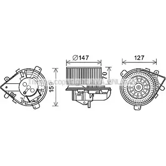 Моторчик вентилятора печки AVA QUALITY COOLING NV SCE PE8395 4045385204786 2027060 изображение 0