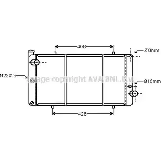 Радиатор охлаждения двигателя AVA QUALITY COOLING 2027075 ZGMM I PEA2111 4045385186938
