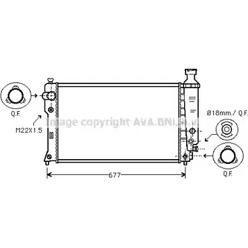 Радиатор охлаждения двигателя AVA QUALITY COOLING I36 924P 9QXPV PEA2135 2027080
