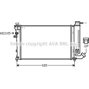 Радиатор охлаждения двигателя AVA QUALITY COOLING 9M9 TJ4 PEA2141 4045385187003 2027084