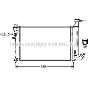 Радиатор охлаждения двигателя AVA QUALITY COOLING 4045385101108 2027088 Z EDKTI PEA2148 изображение 0