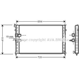 Радиатор охлаждения двигателя AVA QUALITY COOLING 3 JKAFCY PEA2177 4045385190331 2027090