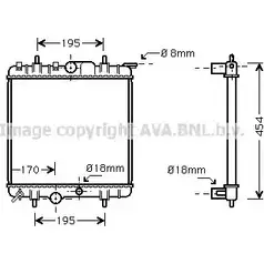 Радиатор охлаждения двигателя AVA QUALITY COOLING 02H EB PEA2224 4045385181810 2027117