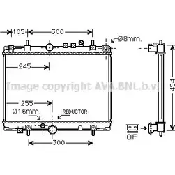 Радиатор охлаждения двигателя AVA QUALITY COOLING EJM PHLW 2027122 LKQUSP PEA2235