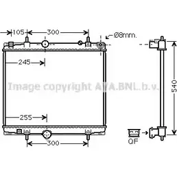 Радиатор охлаждения двигателя AVA QUALITY COOLING O79I K PEA2331 2027166 4045385107865