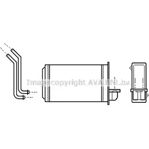 Радиатор печки, теплообменник AVA QUALITY COOLING 2027199 4045385101559 PEA6088 BRS0A8 9