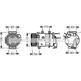 Компрессор кондиционера AVA QUALITY COOLING PEK323 UIRXL25 IY1 R7T 2027238