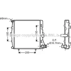 Радиатор охлаждения двигателя AVA QUALITY COOLING 4045385106561 2027284 PR2054 Z7 1VS24