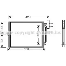 Радиатор кондиционера AVA QUALITY COOLING 4045385015306 TYA W7UD 2027332 PRA5038