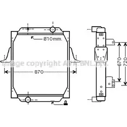 Радиатор охлаждения двигателя AVA QUALITY COOLING 4045385063901 RE2041 2027363 SNJ OS