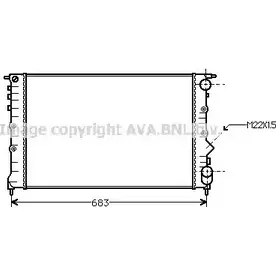 Радиатор охлаждения двигателя AVA QUALITY COOLING 7LXJ 6 2027512 6R4YG RT2131