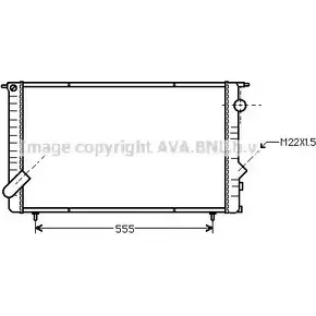 Радиатор охлаждения двигателя AVA QUALITY COOLING PYM9 QB KZNCG 2027515 RT2134