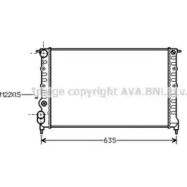 Радиатор охлаждения двигателя AVA QUALITY COOLING 4045385039326 RT2149 1F 9O7 2027523