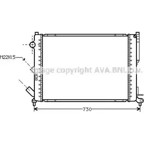 Радиатор охлаждения двигателя AVA QUALITY COOLING 24F4 J RT2165 E92ZJBF 2027533 изображение 0