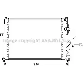 Радиатор охлаждения двигателя AVA QUALITY COOLING 2027534 J1NS1LY RT2166 9IK ZF