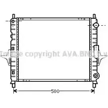 Радиатор охлаждения двигателя AVA QUALITY COOLING 2027535 L62U T5 RT2167 6K07JT