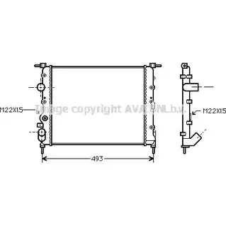 Радиатор охлаждения двигателя AVA QUALITY COOLING 2027540 RT2197 LQLMPJE 1 JZXL3 изображение 0